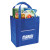 Custom Riptide Non-Woven Grocery Tote - Blue In use