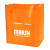 Custom Riptide Non-Woven Grocery Tote - Orange Side view