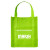Custom Riptide Non-Woven Grocery Tote - Lime Front view