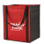 Custom Large Non-Woven Grocery Tote w/ Pocket - Red