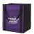 Custom Large Non-Woven Grocery Tote w/ Pocket - Purple