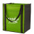 Custom Large Non-Woven Grocery Tote w/ Pocket - Lime