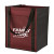 Custom Large Non-Woven Grocery Tote w/ Pocket - Burgundy