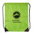 Custom 210D rPET Drawstring Backpack - Lime