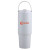 27 oz. Siam Powder Coated Recycled Stainless Steel Tumbler with Carrying Handle - White