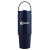 27 oz. Siam Powder Coated Recycled Stainless Steel Tumbler with Carrying Handle - Dark blue