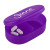 Custom Dual Compartment Pill Box - Translucent purple Open View