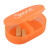 Custom Dual Compartment Pill Box - Translucent orange Open View