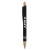 Custom Venosa Velvet-Touch Aluminum Pen with bamboo accents - Metallic black