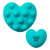 Custom Heart Push Pop Ball - Teal