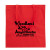 Custom 6 oz. Cotton Tote - Red Front view