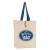 Custom 11.5 oz. Portland Button-Up Canvas Tote - Natural with royal blue