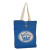 Custom 11.5 oz. Portland Button-Up Canvas Tote - Royal blue with natural