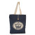 Custom 11.5 oz. Portland Button-Up Canvas Tote - Navy with natural