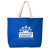 Custom 11.5 oz. Hillsboro Canvas Tote - Royal blue with natural
