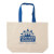Custom 11.5 oz. Hillsboro Canvas Tote - Natural with royal blue