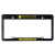 Custom License Plate Frame: 4 Hole With Straight Top - Black
