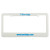 Custom License Plate Frame: 2 Hole With Straight Bottom - White