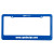 Custom License Plate Frame: 2 Hole With Straight Bottom - Blue
