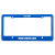 Custom License Plate Frame: 4 Hole With Straight Bottom - Blue