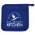 Custom Silicone & rPET Ad-Holder - Blue Front View