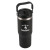 Custom 30 oz. Juneau Stainless Steel Tumbler - Matte Black Open Cap View 
