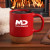 Custom 12 oz. Java Ceramic Mug with Cork Base - Red Lifestyle View 