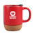 Custom 12 oz. Java Ceramic Mug with Cork Base - Red