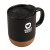 Custom 12 oz. Java Ceramic Mug with Cork Base - Black Side View 
