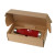 Custom 17 oz. Cascade Bottle with Gift Box - Brick Red Side View 