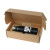 Custom 21 oz Breckenridge Stainless Steel Bottle with Gift Box - Black Side View 