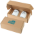 Custom 10 oz. Stainless Steel Low Ball Glasses Gift Box Set - White 