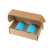 Custom 10 oz. Stainless Steel Low Ball Glasses Gift Box Set - Sky Blue 