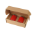 Custom 10 oz. Stainless Steel Low Ball Glasses Gift Box Set - Brick Red 