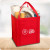 Custom Large Non-Woven Grocery Tote - Red Lifestyle View 