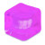 Custom SqueeDoh Sensory Cube - Purple - Cube view