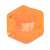 Custom SqueeDoh Sensory Cube - Orange - Cube view