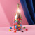 Custom Sweet Spritz Candy Champagne Bottle: Deluxe - Clear With Gold Front View 