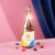 Custom Sweet Spritz Candy Champagne Bottle: Deluxe - Clear With Gold 