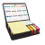 Custom Leatherette Flip-Top Calendar Box with Sticky Sheets - Open View