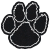 Imprinted Foam Paw Mitt 12 in - Black