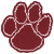 Imprinted Foam Paw Mitt 12 in - Maroon