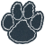 Imprinted Foam Paw Mitt 12 in - Navy