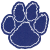 Imprinted Foam Paw Mitt 12 in - Royal Blue