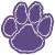 Imprinted Foam Paw Mitt 12 in - Purple