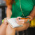 Custom Plastic Pens with Screen Touch Stylus - Metallic Orange - Lifestyle