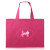 Custom 4 oz Color Cotton Canvas Tote Bags - Hot Pink