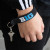 Custom Full Color Single Neoprene Wristband with 26mm Key Ring