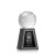 Custom Medium Basketball Award on Tall Black Marble Base