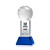 Custom Basketball Full Color Award on Stowe Blue Base Small - Blue